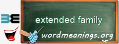 WordMeaning blackboard for extended family